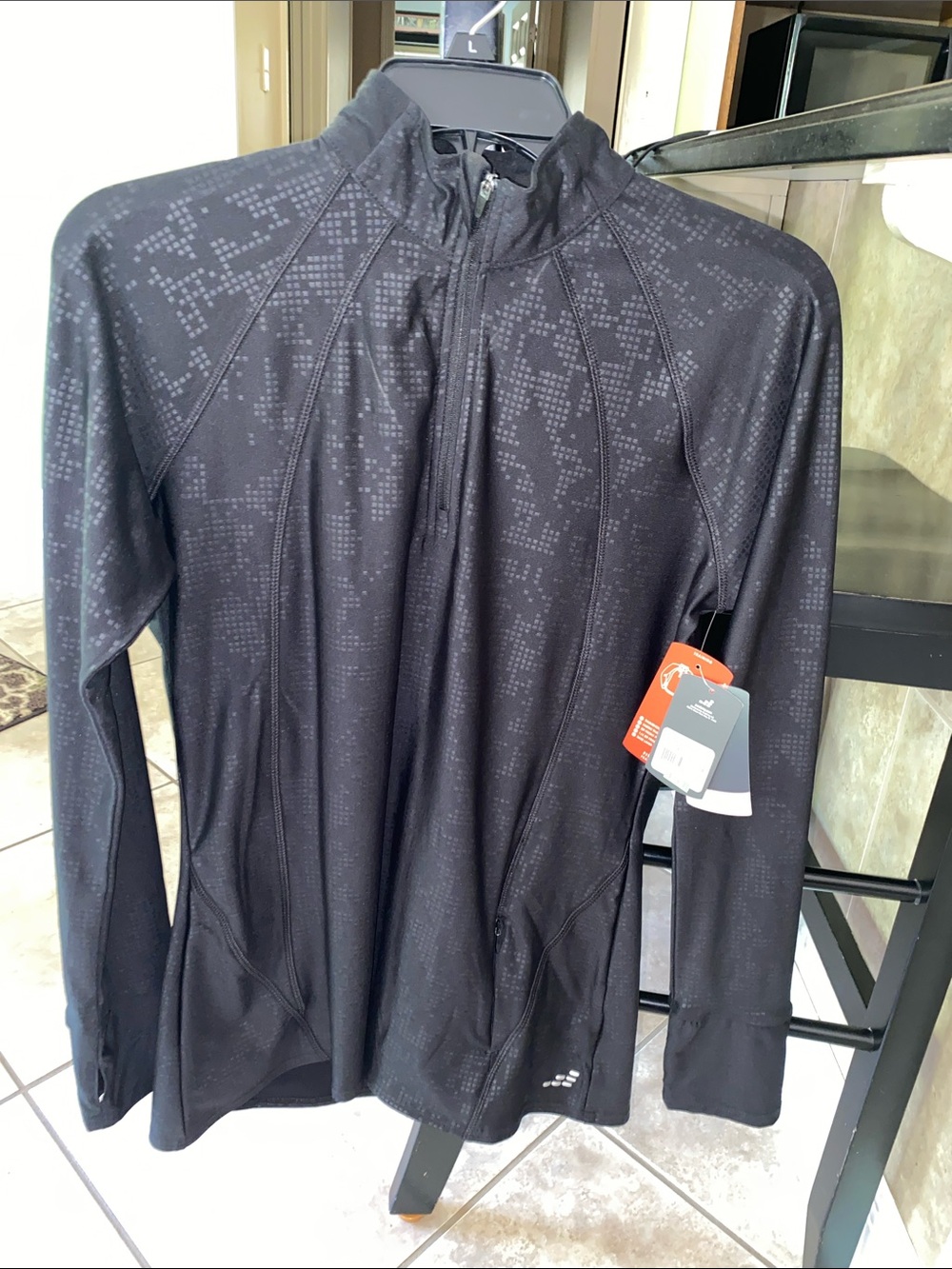bcg Black Athletic Zip-Up Jacket